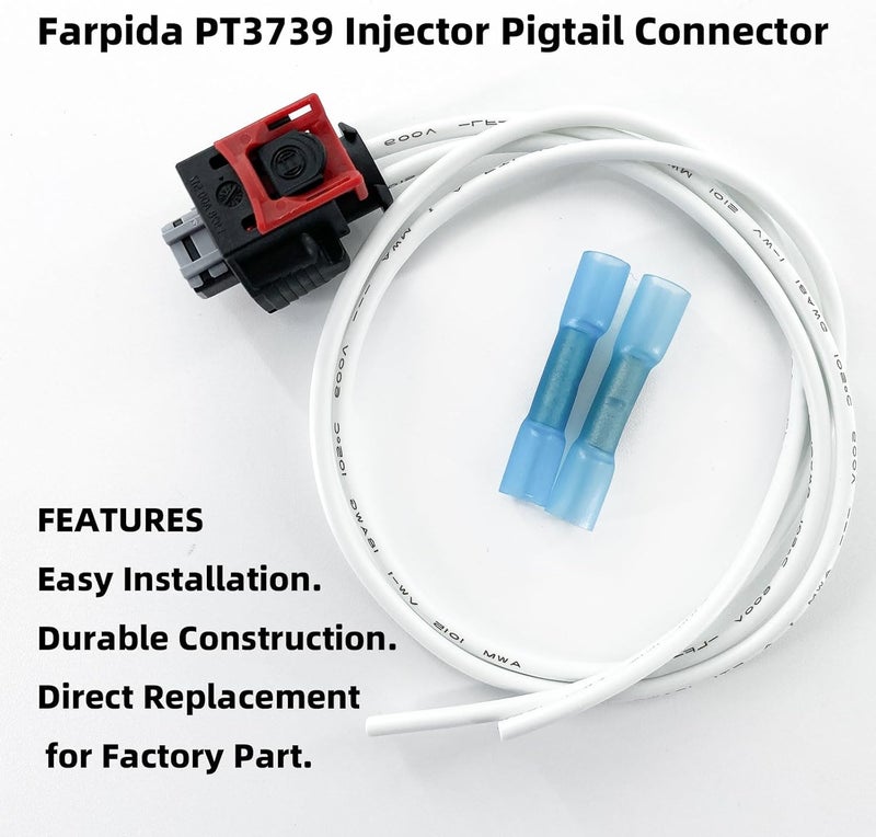 Farpida PT3739 Injector Pigtail Connector compatible witDuramax L5P Engine V8 6.6L, Multi-Purpose Pigtail Kit for GM Original Equipment,Wire Plug Pigtail Kit - Image 2